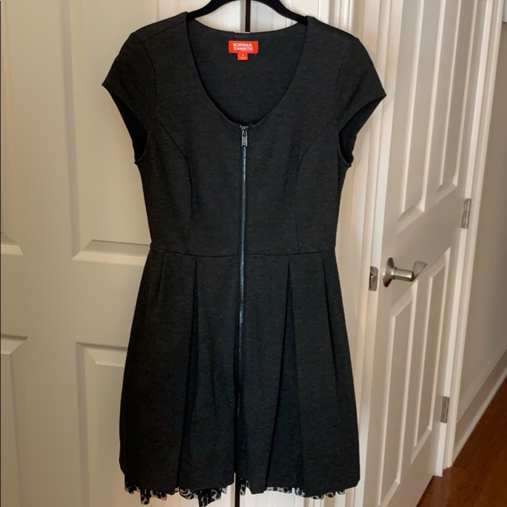 Kirna Zabete zippered cocktail dress with slip